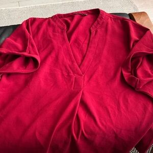 Elegant Deep Red Women's Top